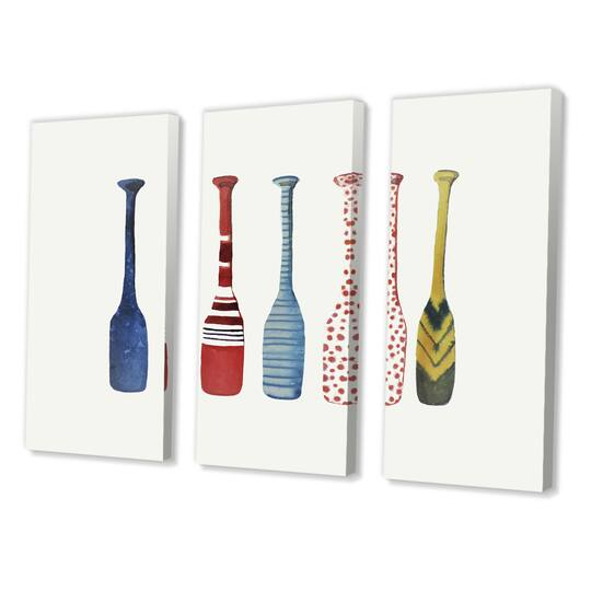 Designart - Five Paddles - Lake House Canvas Wall Art